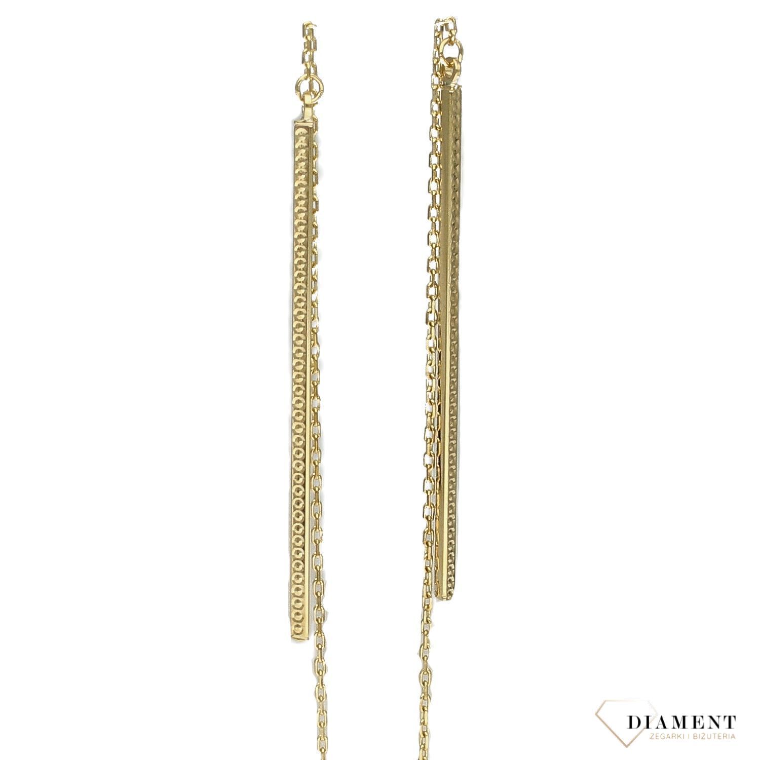 Kolczyki złote wiszące 333 pałeczki przeciągane.jpg